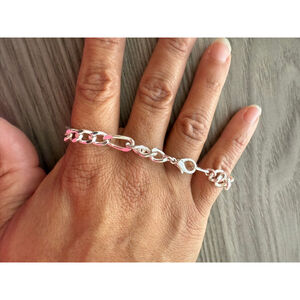 Women's Unbranded Silver Tone Chain Bracelet One Size